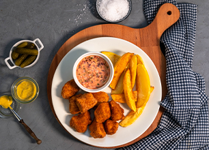 Kızartılmış Tavuk Lokmaları ve Bin Ada Sos