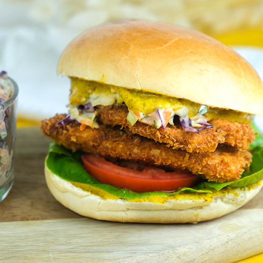 Çıtır Tavuk Burger ve Coleslaw 