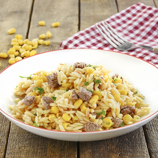 Etli Ve Mısırlı Arpa Şehriye Pilavı