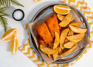 Acılı Mezgit Kızartması ve Çıtır Patates